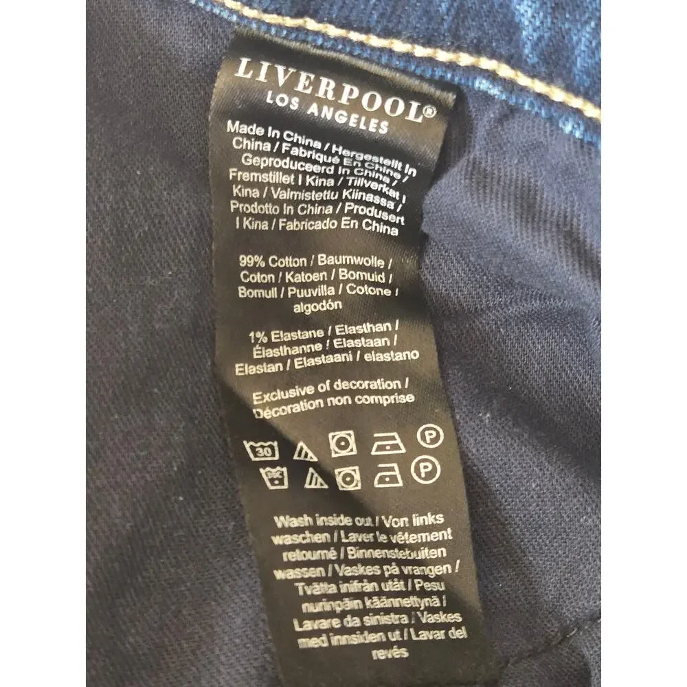 LIVERPOOL Los Angeles 'The Girlfriend" Straight Leg Blue Jeans 30/10 - Picture 9 of 12